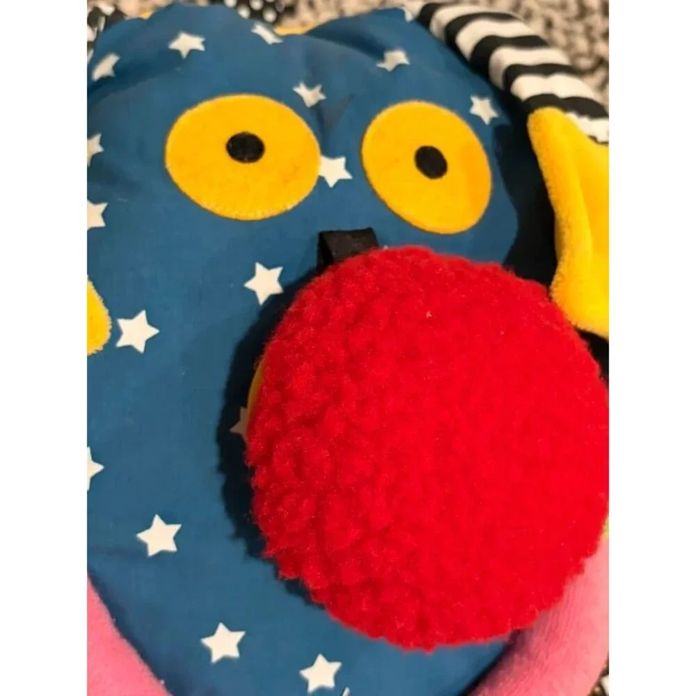Rare Vtg 1999 Manhattan Toy Whoozit Large Sensory Rattle Squeaker Activity Toy